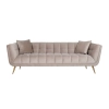 RICHMOND sofa HUXLEY KHAKI - welur, szczotkowane złoto